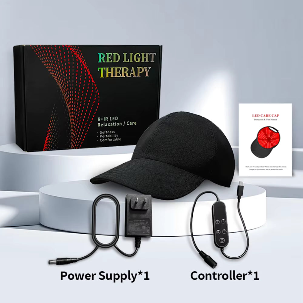 180Pcs Infrared LEDs 660&850&940nm Red Light Therapy Hair Growth Cap for Hair Regrowth Anti Hair Loss Relax Scalp Hair Care Hat